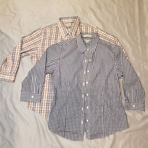 LL Bean Womens Button Up Flannel Polos